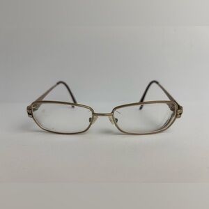 Giorgio Armani Gold and Brown Glasses
